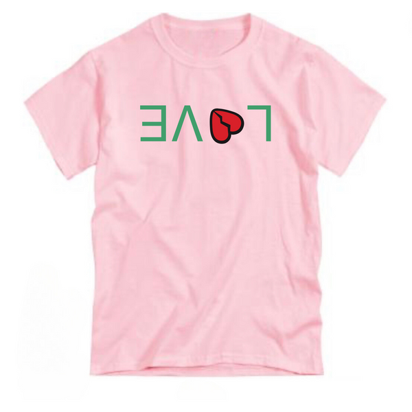 Salmon & Green “LOVE” Tee  *PRE ORDER ONLY*